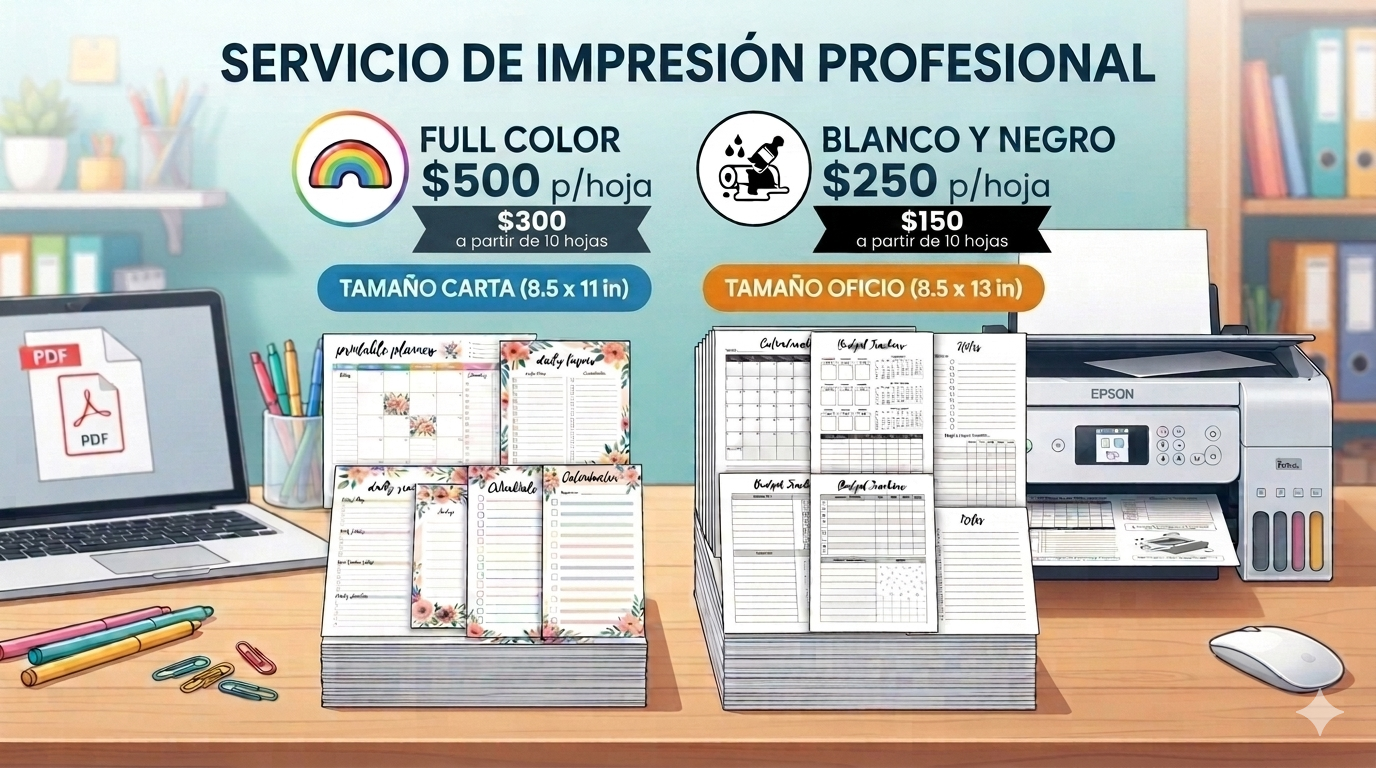 Impresiones a color y blanco y negro