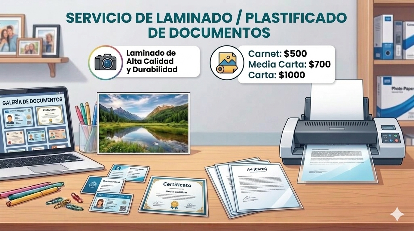 Servicio de Laminado y Plastificado de Documentos
